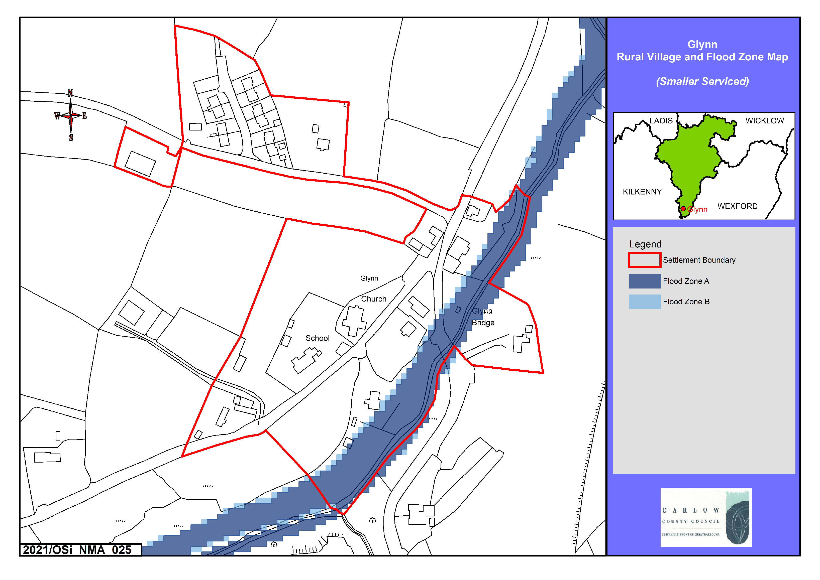 Glynn Rural Village and Flood Zone Map