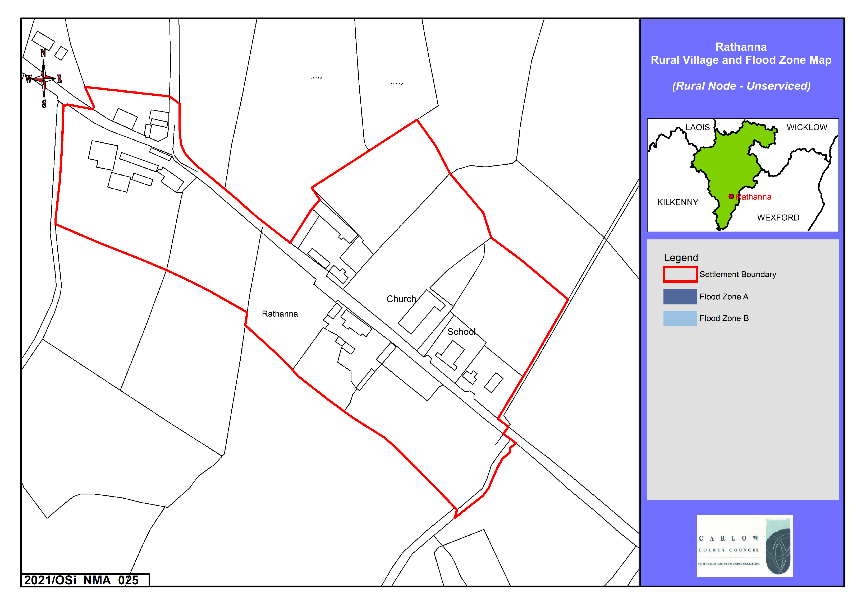 Rathanna Rural Village and Flood Zone Map