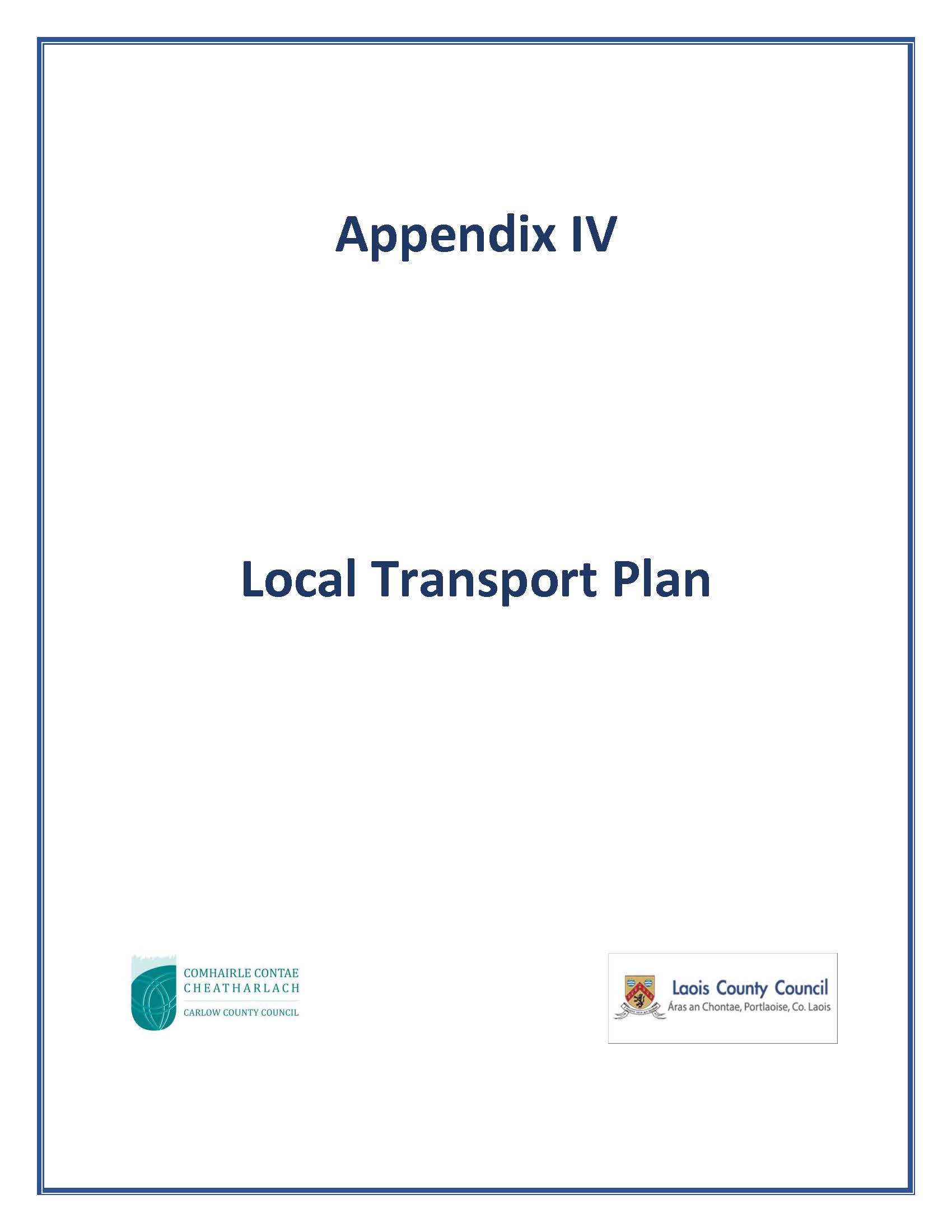 Appendix 4: Local Transport Plan